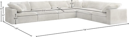 Hyatt Cream Velvet Comfort Modular Sectional Sec6A