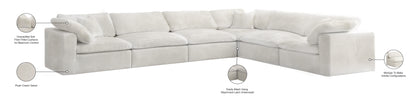 Hyatt Cream Velvet Comfort Modular Sectional Sec6A