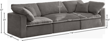 Hyatt Grey Velvet Comfort Modular Sofa S119