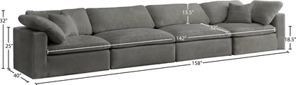 Hyatt Grey Velvet Comfort Modular Sofa S158