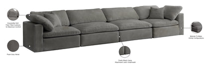 Hyatt Grey Velvet Comfort Modular Sofa S158