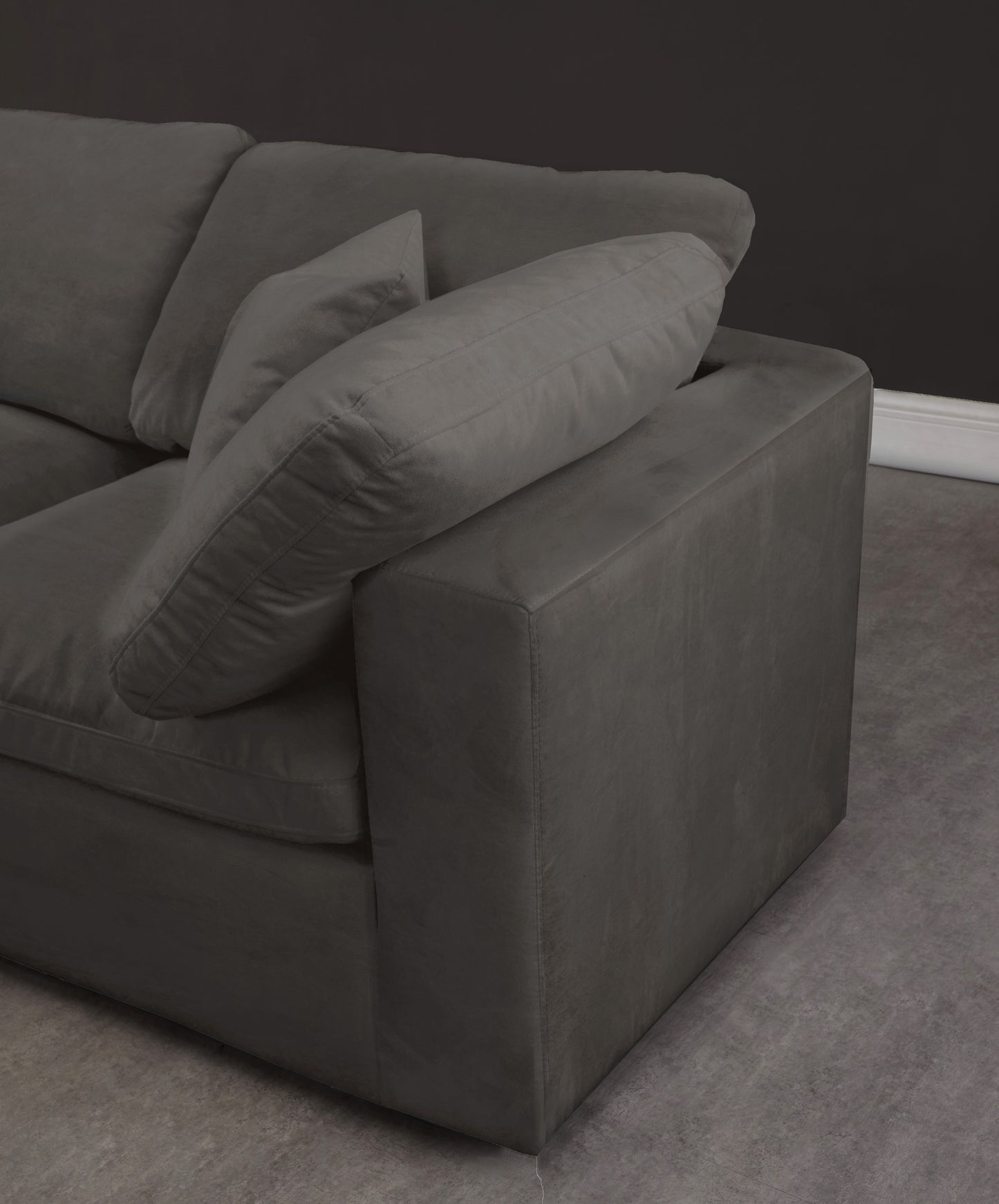 hyatt grey velvet comfort modular sofa s158