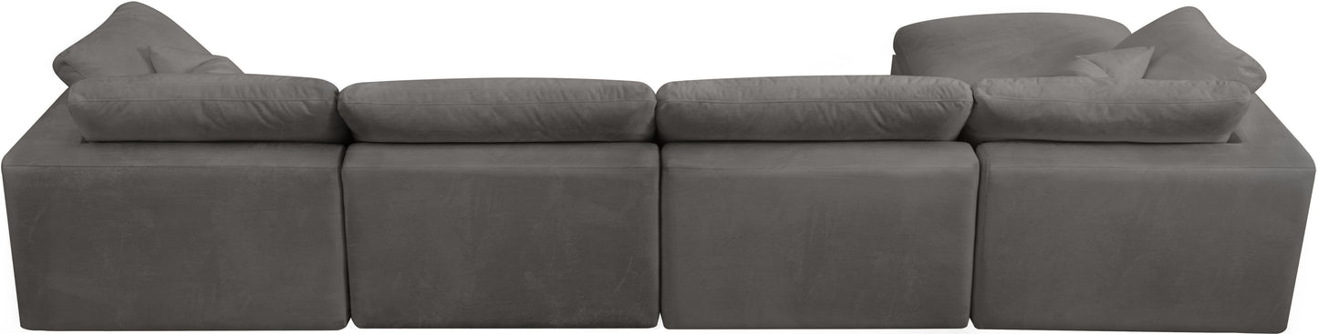 hyatt grey velvet comfort modular sectional sec5a