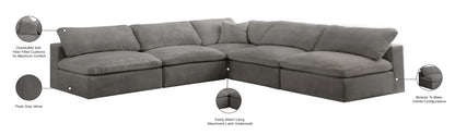 Hyatt Grey Velvet Comfort Modular Sectional Sec5B