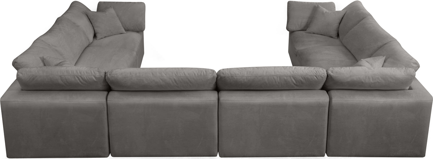 hyatt grey velvet comfort modular sectional sec8a