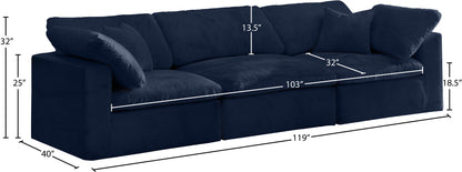 Hyatt Navy Velvet Comfort Modular Sofa S119