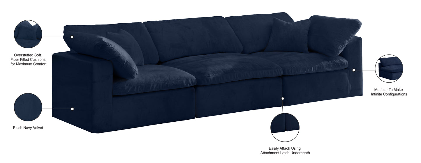 hyatt navy velvet comfort modular sofa s119