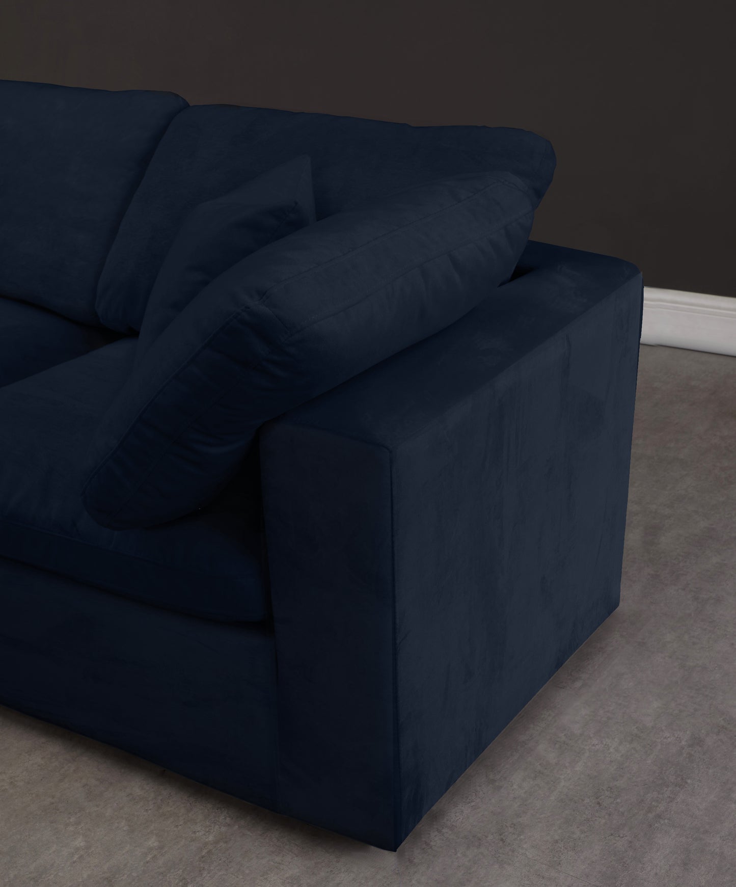 hyatt navy velvet comfort modular sofa s119