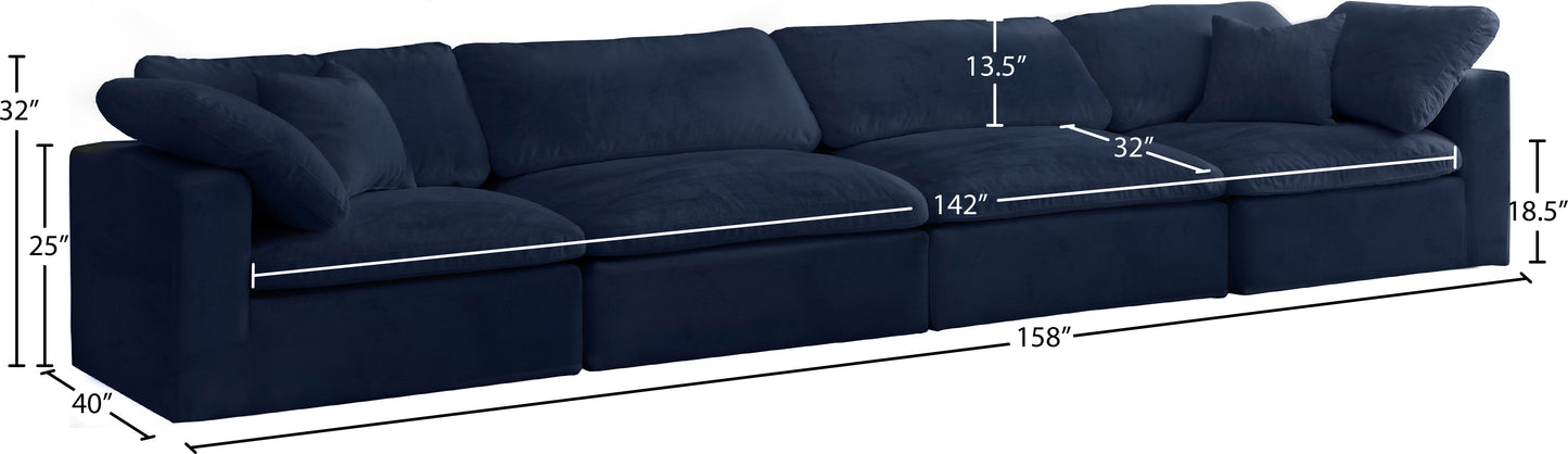 hyatt navy velvet comfort modular sofa s158