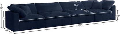 Hyatt Navy Velvet Comfort Modular Sofa S158