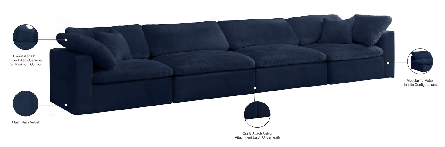 hyatt navy velvet comfort modular sofa s158