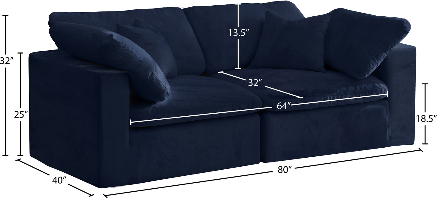 hyatt navy velvet comfort modular sofa s80