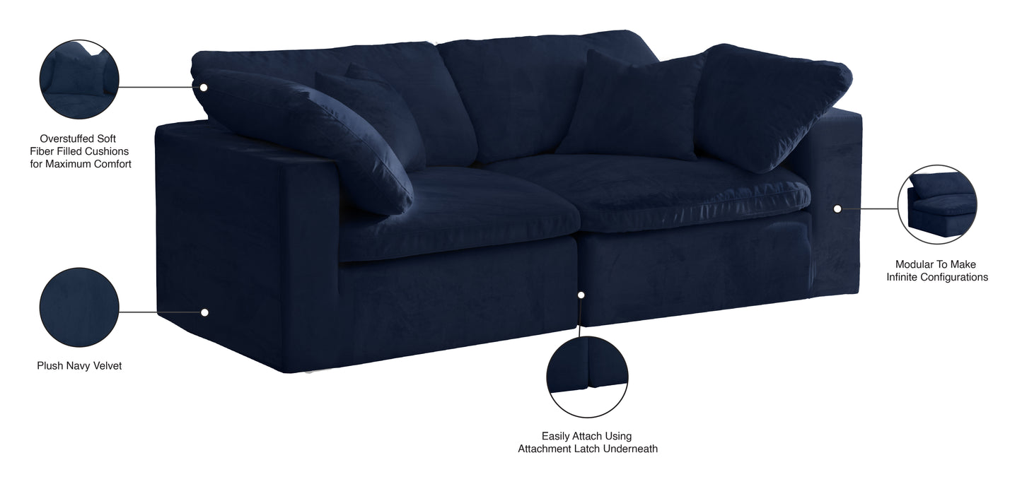 hyatt navy velvet comfort modular sofa s80