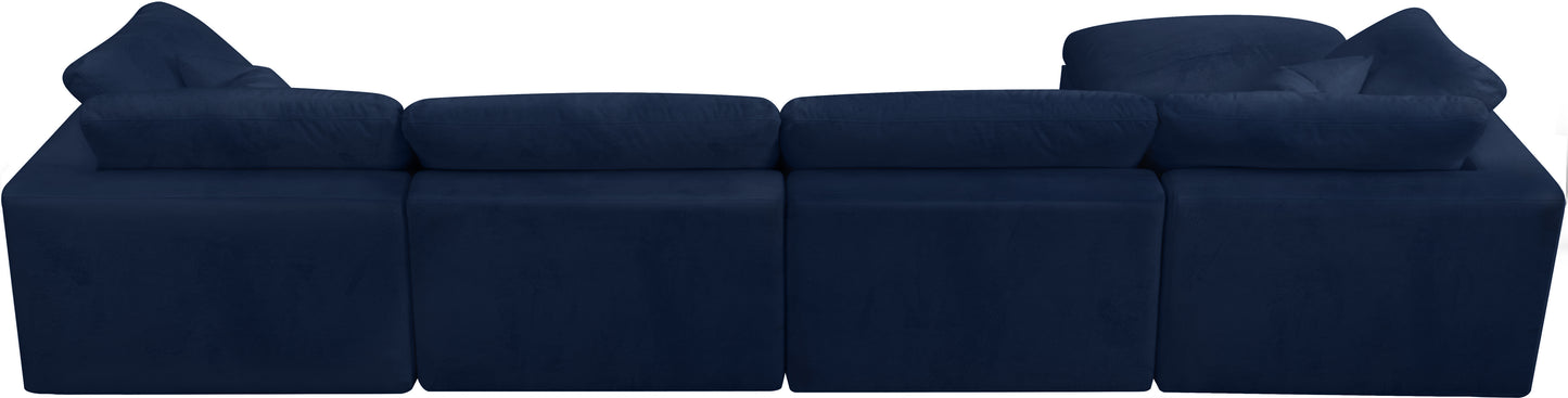 hyatt navy velvet comfort modular sectional sec5a