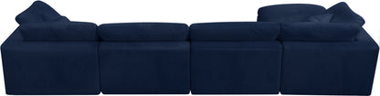 Hyatt Navy Velvet Comfort Modular Sectional Sec5A