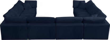 Hyatt Navy Velvet Comfort Modular Sectional Sec8A