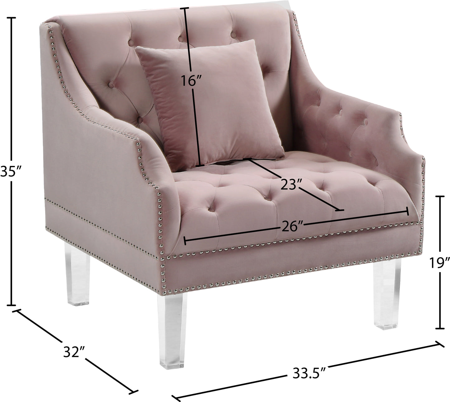 nial pink velvet chair c