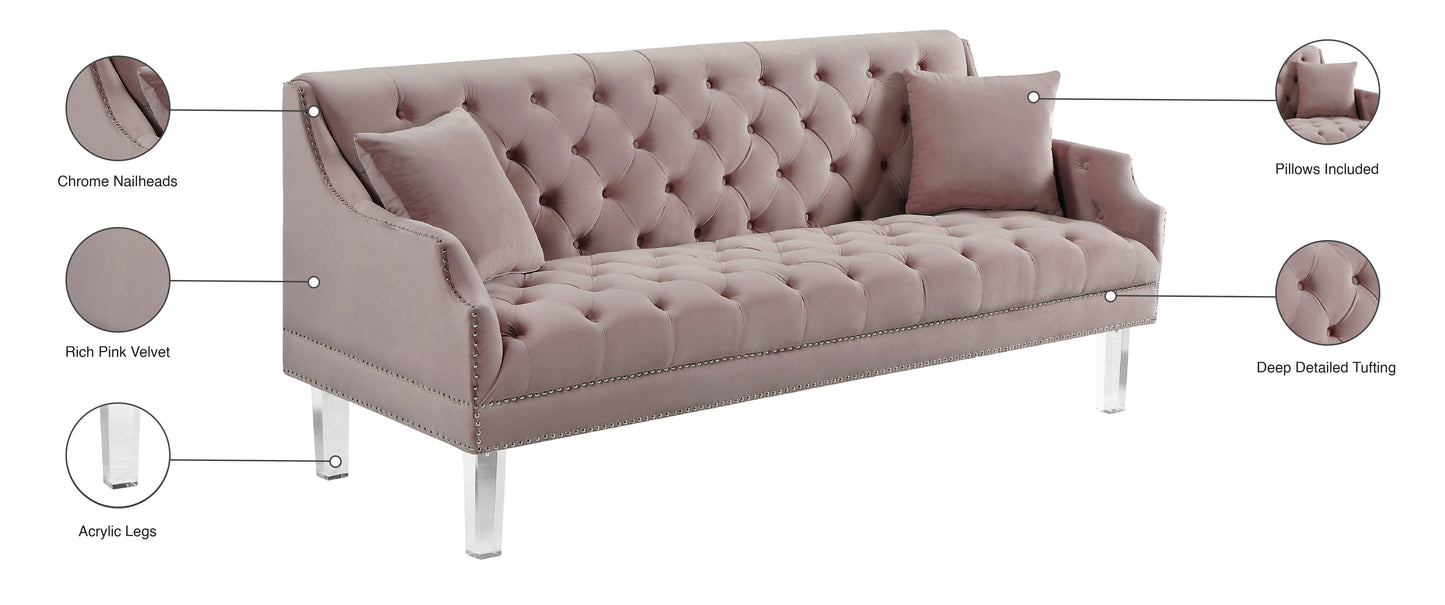 nial pink velvet sofa s