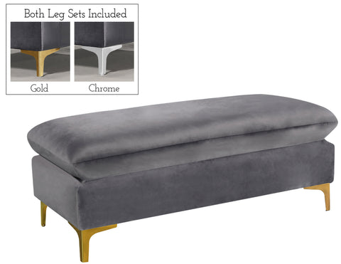 Barrel Grey Velvet 2pc. Reversible Sectional Sectional