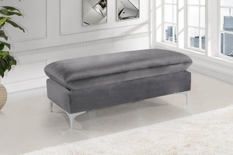 Barrel Grey Velvet 2pc. Reversible Sectional Sectional