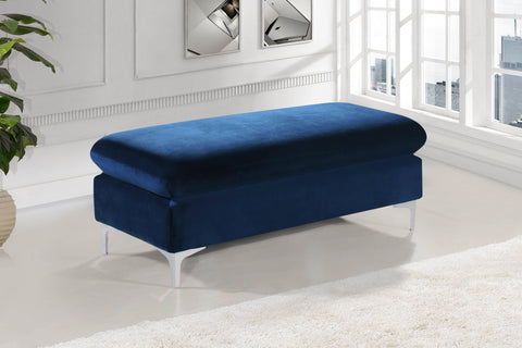 Barrel Navy Velvet 2pc. Reversible Sectional Sectional