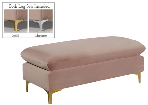 Barrel Pink Velvet 2pc. Reversible Sectional Sectional