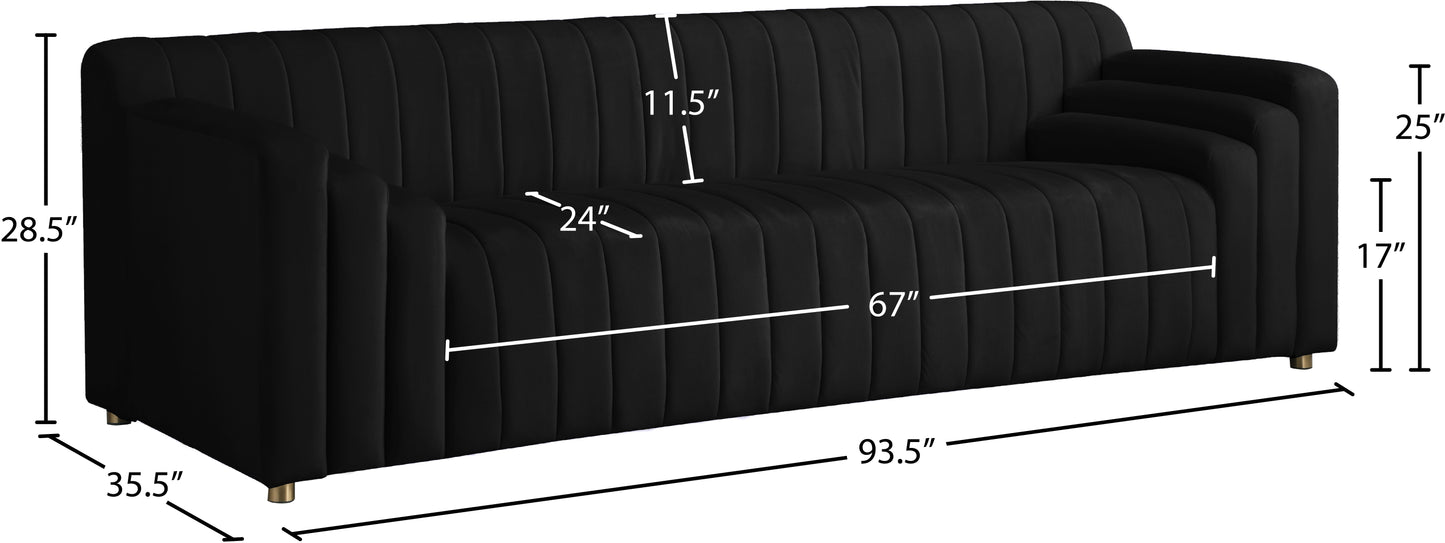 elly black velvet sofa s