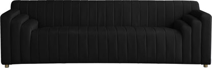 Elly Black Velvet Sofa S