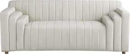 Elly Cream Velvet Loveseat L