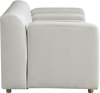 Elly Cream Velvet Loveseat L