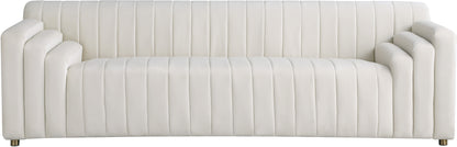 Elly Cream Velvet Sofa S