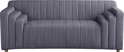 Elly Grey Velvet Loveseat L