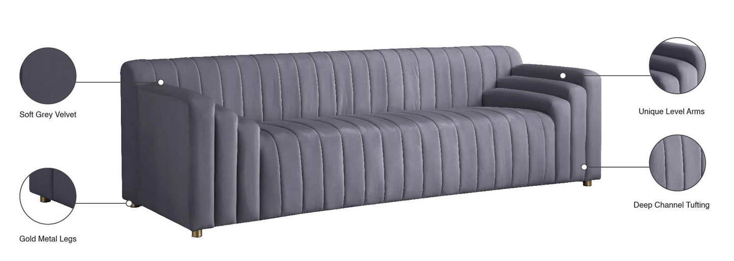 elly grey velvet sofa s