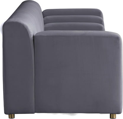 Elly Grey Velvet Sofa S