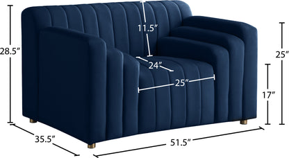 Elly Navy Velvet Chair C