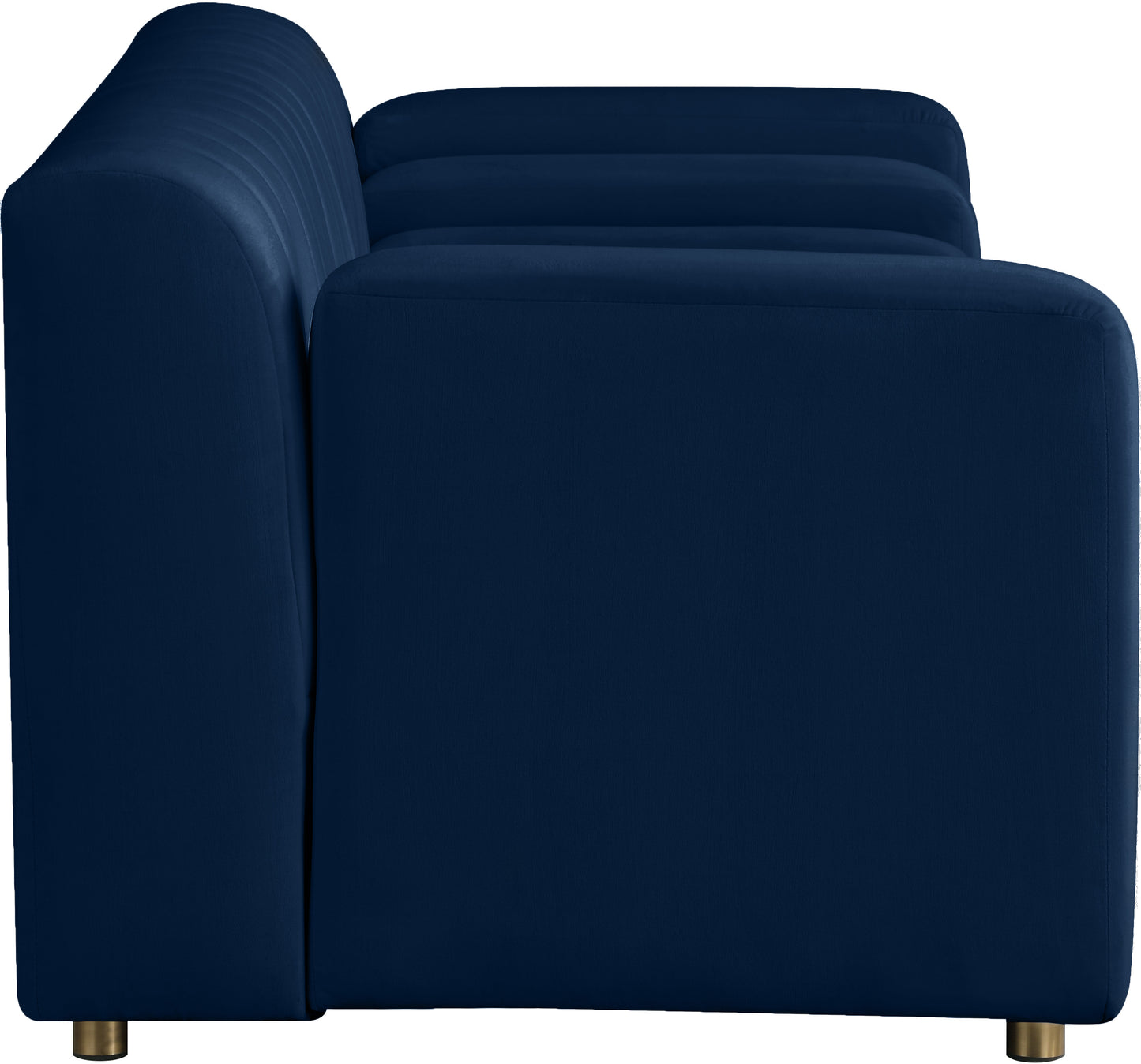 elly navy velvet loveseat l