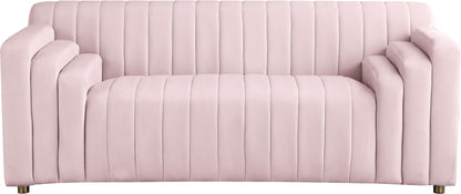 Elly Pink Velvet Loveseat L