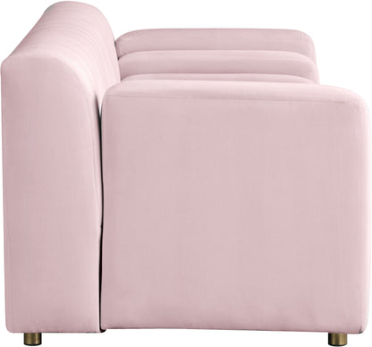 Elly Pink Velvet Loveseat L