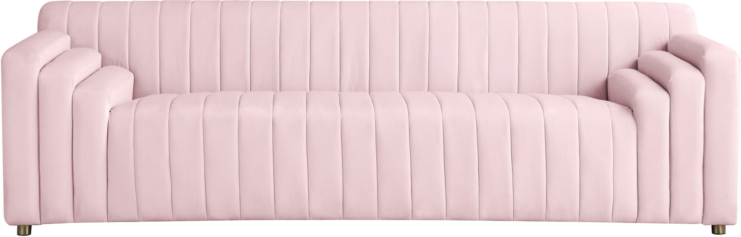 elly pink velvet sofa s