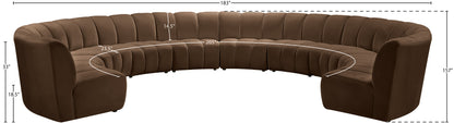 Calvin Brown Velvet 10pc. Modular Sectional