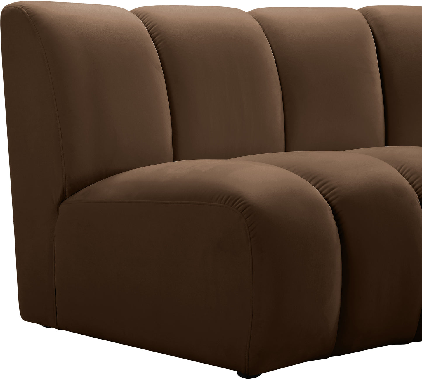 calvin brown velvet 10pc. modular sectional