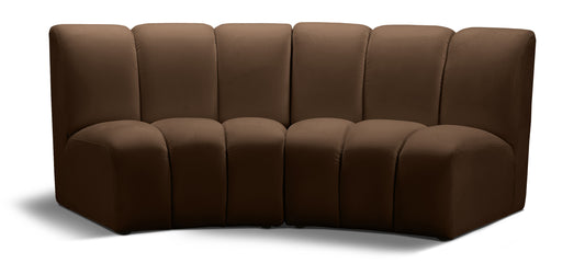 Calvin Brown Velvet 2pc. Modular Sectional