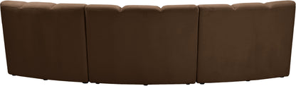 Calvin Brown Velvet 3pc. Modular Sectional