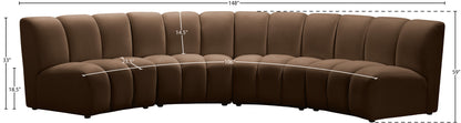 Calvin Brown Velvet 4pc. Modular Sectional