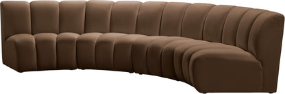 Calvin Brown Velvet 4pc. Modular Sectional