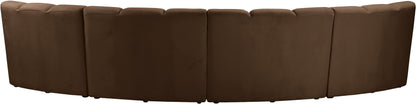 Calvin Brown Velvet 4pc. Modular Sectional