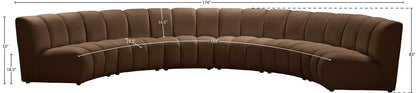 Calvin Brown Velvet 6pc. Modular Sectional