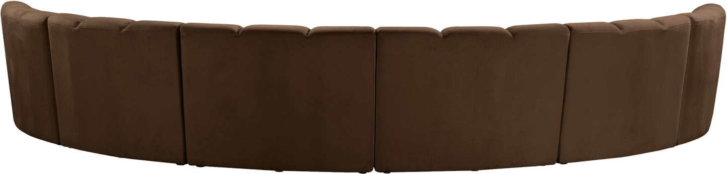 calvin brown velvet 6pc. modular sectional