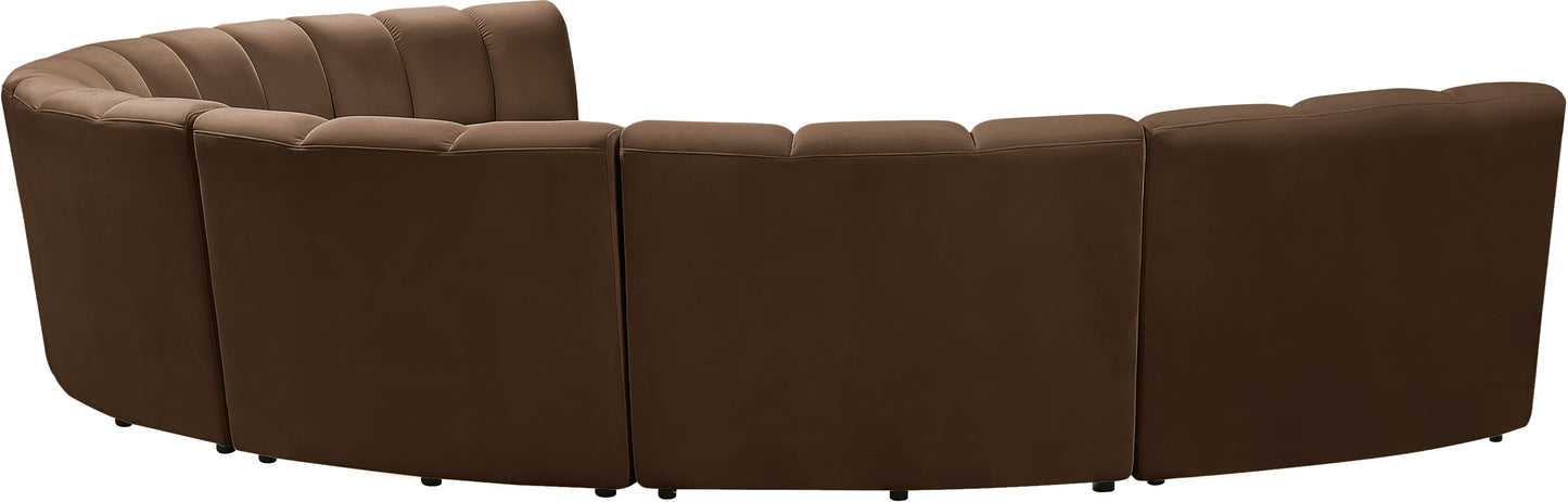 calvin brown velvet 7pc. modular sectional