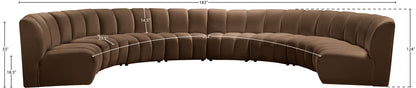 Calvin Brown Velvet 8pc. Modular Sectional